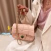 IMG_E6161 Korean Chain Bag Diamond Pattern Chain Messenger Bag Advanced Simple New Women's Messenger Shoulder Bag