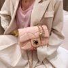 IMG_E6163 Korean Chain Bag Diamond Pattern Chain Messenger Bag Advanced Simple New Women's Messenger Shoulder Bag