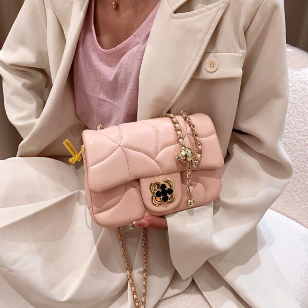 IMG_E6163 Korean Chain Bag Diamond Pattern Chain Messenger Bag Advanced Simple New Women's Messenger Shoulder Bag