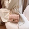 IMG_E6165 Korean Chain Bag Diamond Pattern Chain Messenger Bag Advanced Simple New Women's Messenger Shoulder Bag