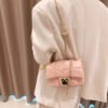 IMG_E6174 Korean Chain Bag Diamond Pattern Chain Messenger Bag Advanced Simple New Women's Messenger Shoulder Bag