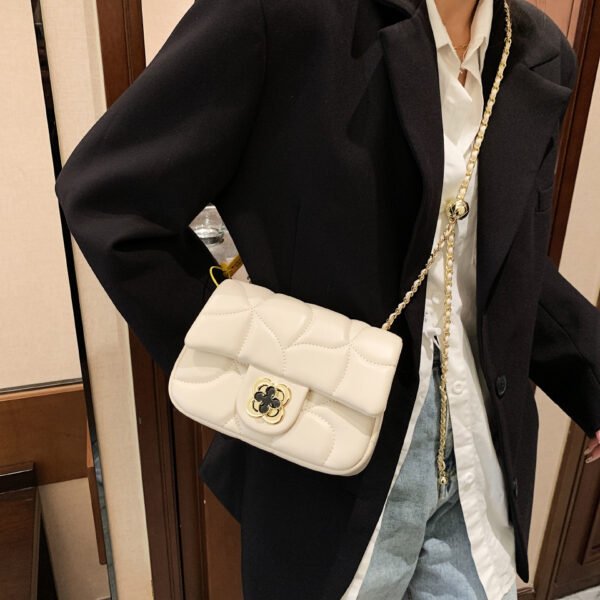 IMG_E6711 Korean Chain Bag Diamond Pattern Chain Messenger Bag Advanced Simple New Women's Messenger Shoulder Bag