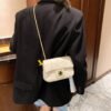 IMG_E6712 Korean Chain Bag Diamond Pattern Chain Messenger Bag Advanced Simple New Women's Messenger Shoulder Bag