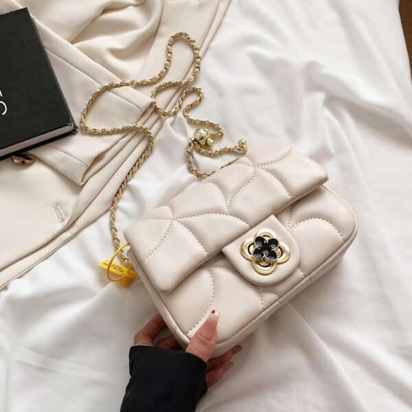 IMG_E7276 Korean Chain Bag Diamond Pattern Chain Messenger Bag Advanced Simple New Women's Messenger Shoulder Bag