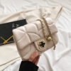 IMG_E7277 Korean Chain Bag Diamond Pattern Chain Messenger Bag Advanced Simple New Women's Messenger Shoulder Bag