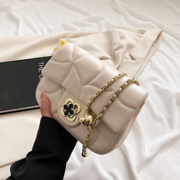 IMG_E7278 Korean Chain Bag Diamond Pattern Chain Messenger Bag Advanced Simple New Women's Messenger Shoulder Bag