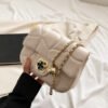 IMG_E7279 Korean Chain Bag Diamond Pattern Chain Messenger Bag Advanced Simple New Women's Messenger Shoulder Bag