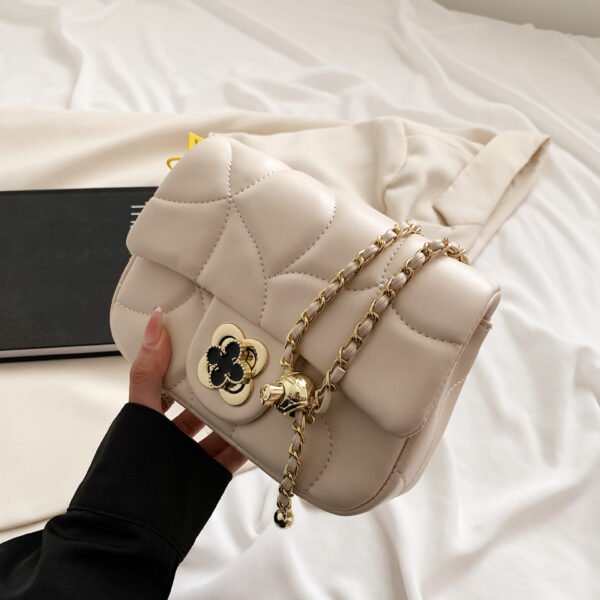 IMG_E7279 Korean Chain Bag Diamond Pattern Chain Messenger Bag Advanced Simple New Women's Messenger Shoulder Bag