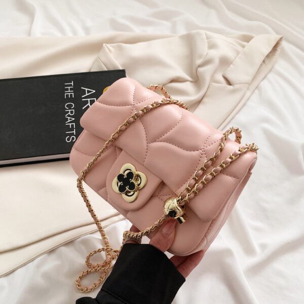 IMG_E7281 Korean Chain Bag Diamond Pattern Chain Messenger Bag Advanced Simple New Women's Messenger Shoulder Bag