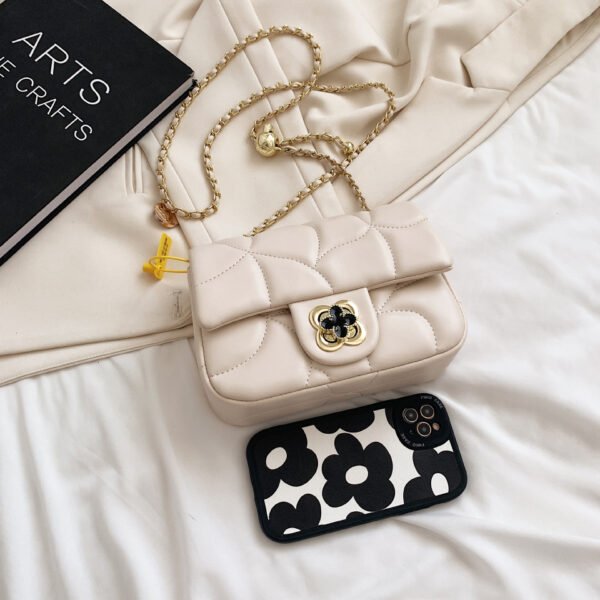 IMG_E7776 Korean Chain Bag Diamond Pattern Chain Messenger Bag Advanced Simple New Women's Messenger Shoulder Bag