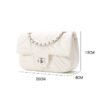 Niche Ins High-End Bag Small Chanel Style Embroidery Lock Chain Bag Fashionable Versatile Shoulder Messenger Bag Female