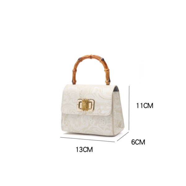 Bamboo Handbag Small Bag For Women Niche Design Shoulder Messenger Bag Net Celebrity Stylish Saddle Bag