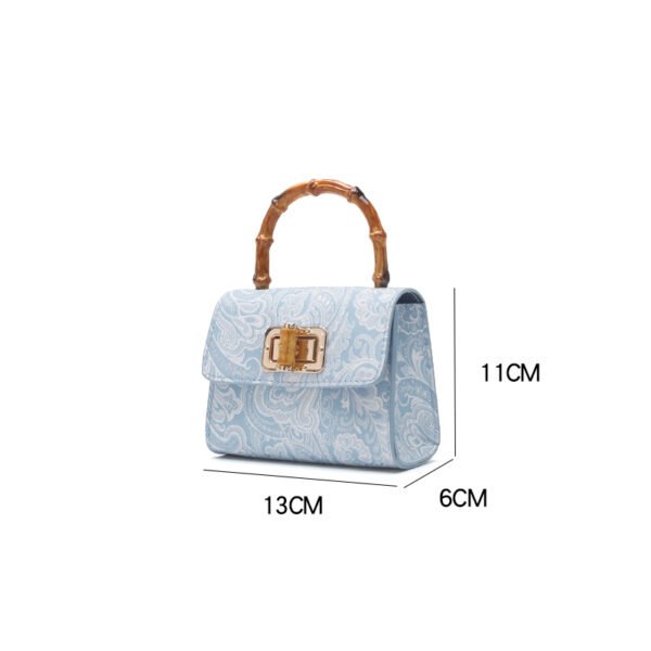 Bamboo Handbag Small Bag For Women Niche Design Shoulder Messenger Bag Net Celebrity Stylish Saddle Bag