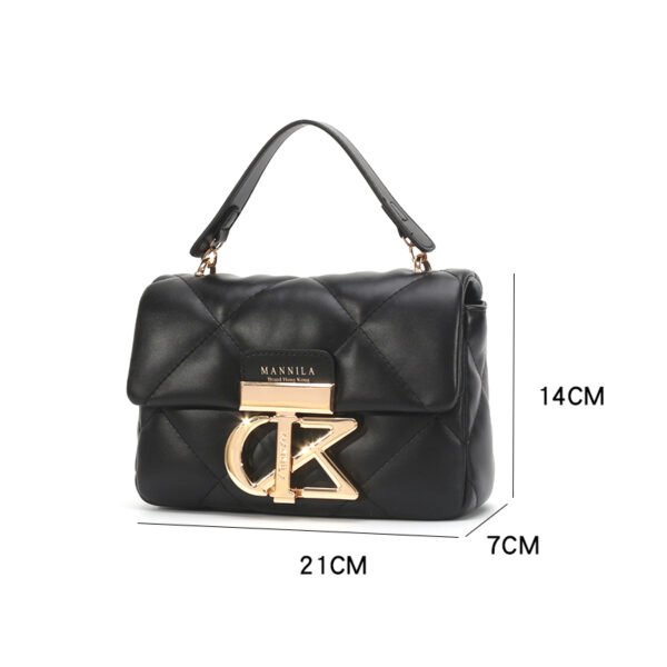 f4b9f4b658ae464b1cb52a6465e4be0 High-grade embroidered small square bag Spring summer new arrival letter buckle chain hand-held underarm bag shoulder bag for women