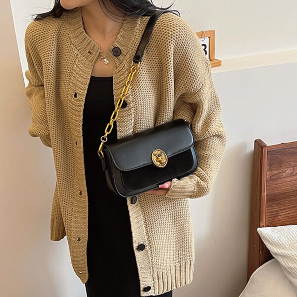 French Trend Fashion Simple New Texture Commuting Leisure Retro Shoulder Crossbody Underarm Handbag Bag Female
