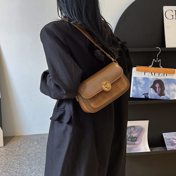 French Trend Fashion Simple New Texture Commuting Leisure Retro Shoulder Crossbody Underarm Handbag Bag Female