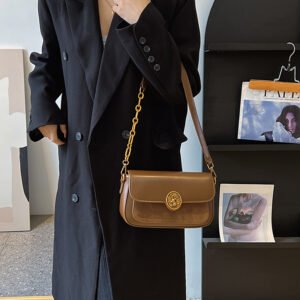 French Trend Fashion Simple New Texture Commuting Leisure Retro Shoulder Crossbody Underarm Handbag Bag Female