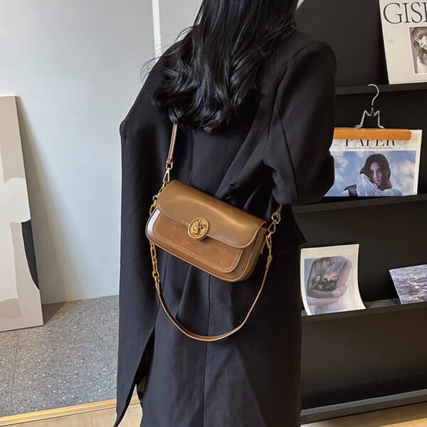 French Trend Fashion Simple New Texture Commuting Leisure Retro Shoulder Crossbody Underarm Handbag Bag Female