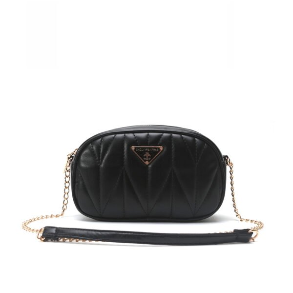 t1 Large Capacity Three-Zipper Crossbody PU Bag
