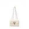 Pleated Diamond Chain Small Square Bag