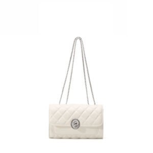 Embroidered Diamond Chain Small Square Bag