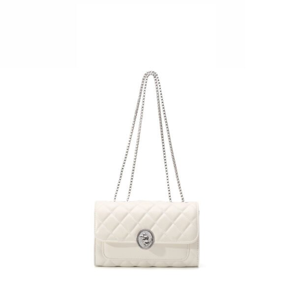 Embroidered Diamond Chain Small Square Bag