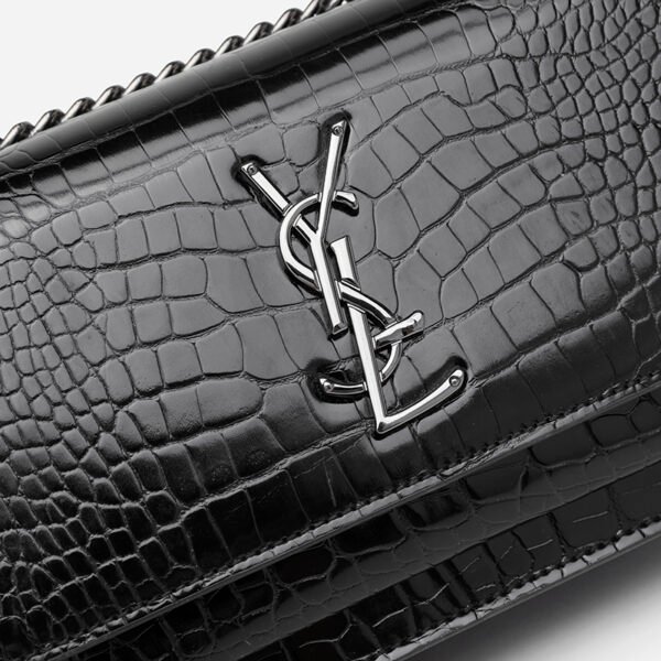 Crocodile Pattern Small Chanel Style Handbag