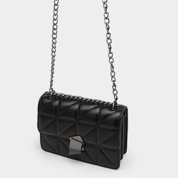 Early Fall New Senior Texture Commuter Small Square Bag Diamond Lattice Black Chain Shoulder Bag Versatile Diagonal Cross Bag