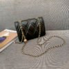 Texture White Pu Bag Female Tide Fashion Small Gold Ball Diamond Lattice Bag Pearl Chain Crossbody Small Bag Female Summer
