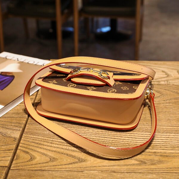主图 (10) Retro Design Pu Horsebit Saddle Bag Old Flower Women's Bag Single Shoulder Cross-Border Bag Messenger Bag Bags Women's Bag