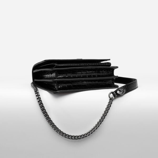 Crocodile Pattern Small Chanel Style Handbag