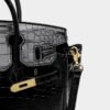 Platinum Crocodile Pattern Shoulder Bag