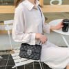 Diamond Embroidery Bag Autumn And Winter Retro New Women's Bag Popular Chain Messenger Bag Fashionable Small Square Bag
