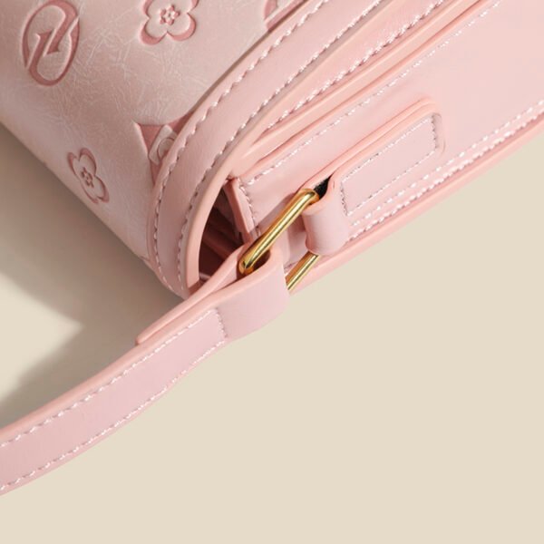 Simple and fashionable retro printed bag handbag elegant and versatile shoulder bag full of texture messenger bag