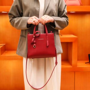 Platinum Crocodile Pattern Shoulder Bag