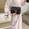 Diamond Embroidery Bag Autumn And Winter Retro New Women's Bag Popular Chain Messenger Bag Fashionable Small Square Bag