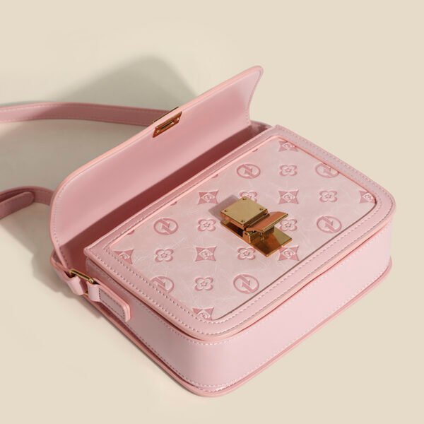 Simple and fashionable retro printed bag handbag elegant and versatile shoulder bag full of texture messenger bag