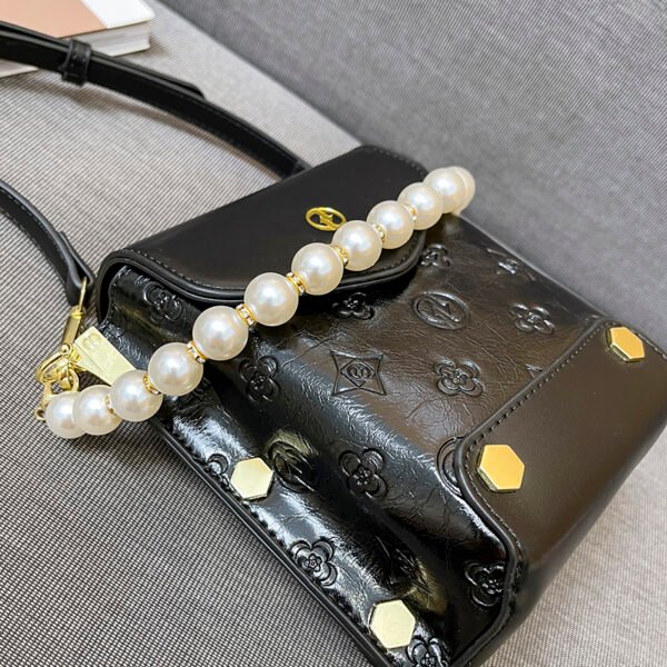 One-Shoulder Crossbody Korean Version Pearl Handbag Fashionable Simple Sweet Women's Bag Mobile Phone Bag