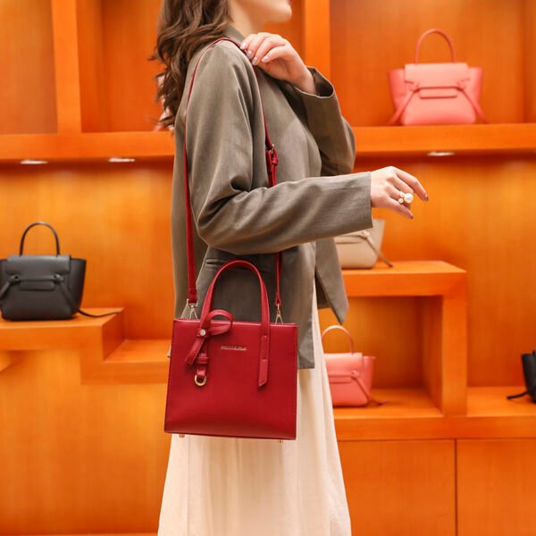 Platinum Crocodile Pattern Shoulder Bag