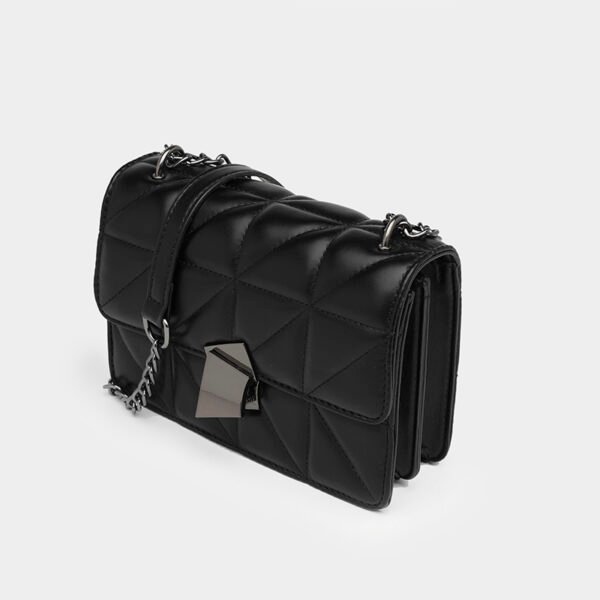 Early Fall New Senior Texture Commuter Small Square Bag Diamond Lattice Black Chain Shoulder Bag Versatile Diagonal Cross Bag
