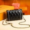 Women's Bag Senior Sense Of Small Gold Ball Chain Hundred With Pure Color Diamond Lattice Small Square Bag Single Shoulder Crossbody Bag