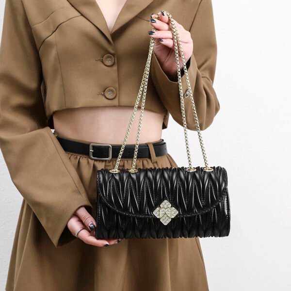 Single Shoulder Chain Bag Internet Celebrity High-End Texture Niche Women's Bag Fashion Trend Diamond Chain Bag