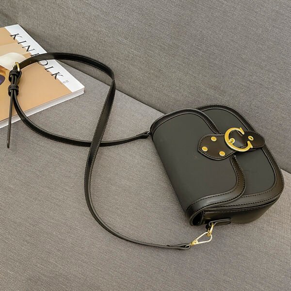 Saddle Bag Women's Korean Style Shoulder Messenger Bag Contrast Color Stitching Personality Versatile Fashion