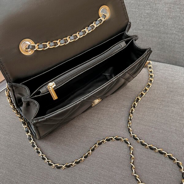 Texture White Pu Bag Female Tide Fashion Small Gold Ball Diamond Lattice Bag Pearl Chain Crossbody Small Bag Female Summer