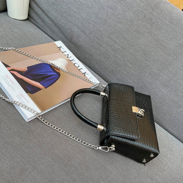 High-Grade Versatile Handbag Chain Bag Crocodile Pattern Small Square Bag Summer Fashion Small Bag Women's Shoulder Messenger Bag