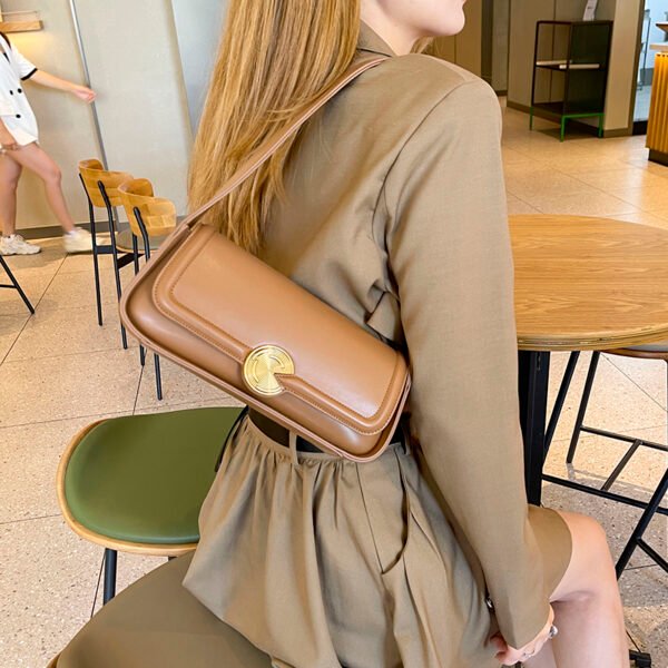 Handbag Underarm Bag For Women Niche High-End Wide Shoulder Strap Shoulder Bag Baguette Bag French Style