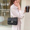 Diamond Embroidery Bag Autumn And Winter Retro New Women's Bag Popular Chain Messenger Bag Fashionable Small Square Bag