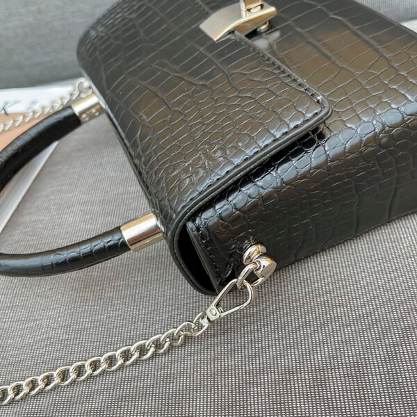 High-Grade Versatile Handbag Chain Bag Crocodile Pattern Small Square Bag Summer Fashion Small Bag Women's Shoulder Messenger Bag