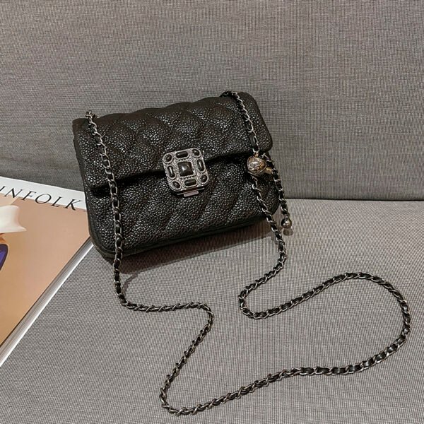 Diamond Embroidery Bag Autumn And Winter Retro New Women's Bag Popular Chain Messenger Bag Fashionable Small Square Bag