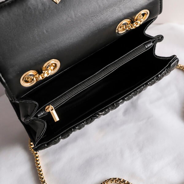 Spring Summer New Fashion Chain Shoulder Wrinkled Leather Bag Diamond Crossbody Bag Underarm Bag Women's Bag